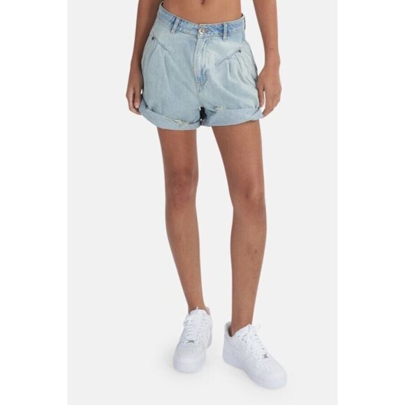 One Teaspoon Womens Kansas Streetwalker Denim Shorts Size 24‎ - Picture 1 of 8